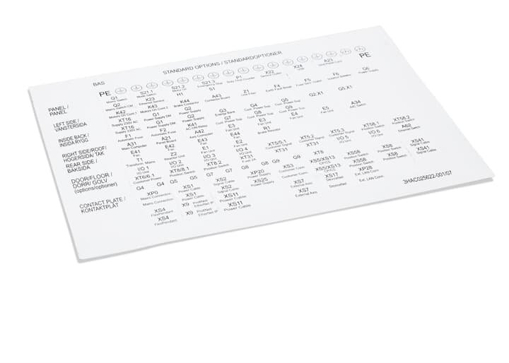 ABB机器人配件 ABB配件原厂型号 3HAC025622-001 Label Layout IRC5